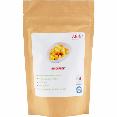 Hund Katze B.A.R.F. Hundefutter Nahrungsergänzungen Rinderfett 100g 1 Packung -1- Anifit